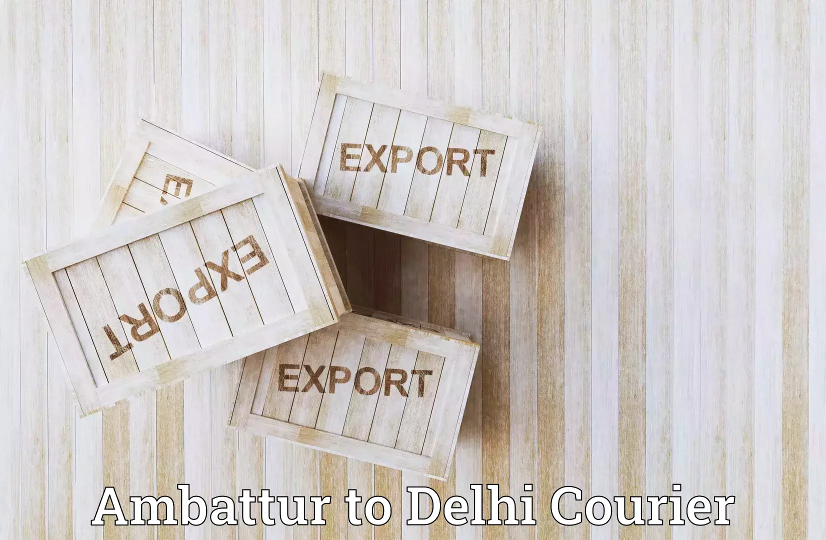 Full-service courier options Ambattur to Ramesh Nagar