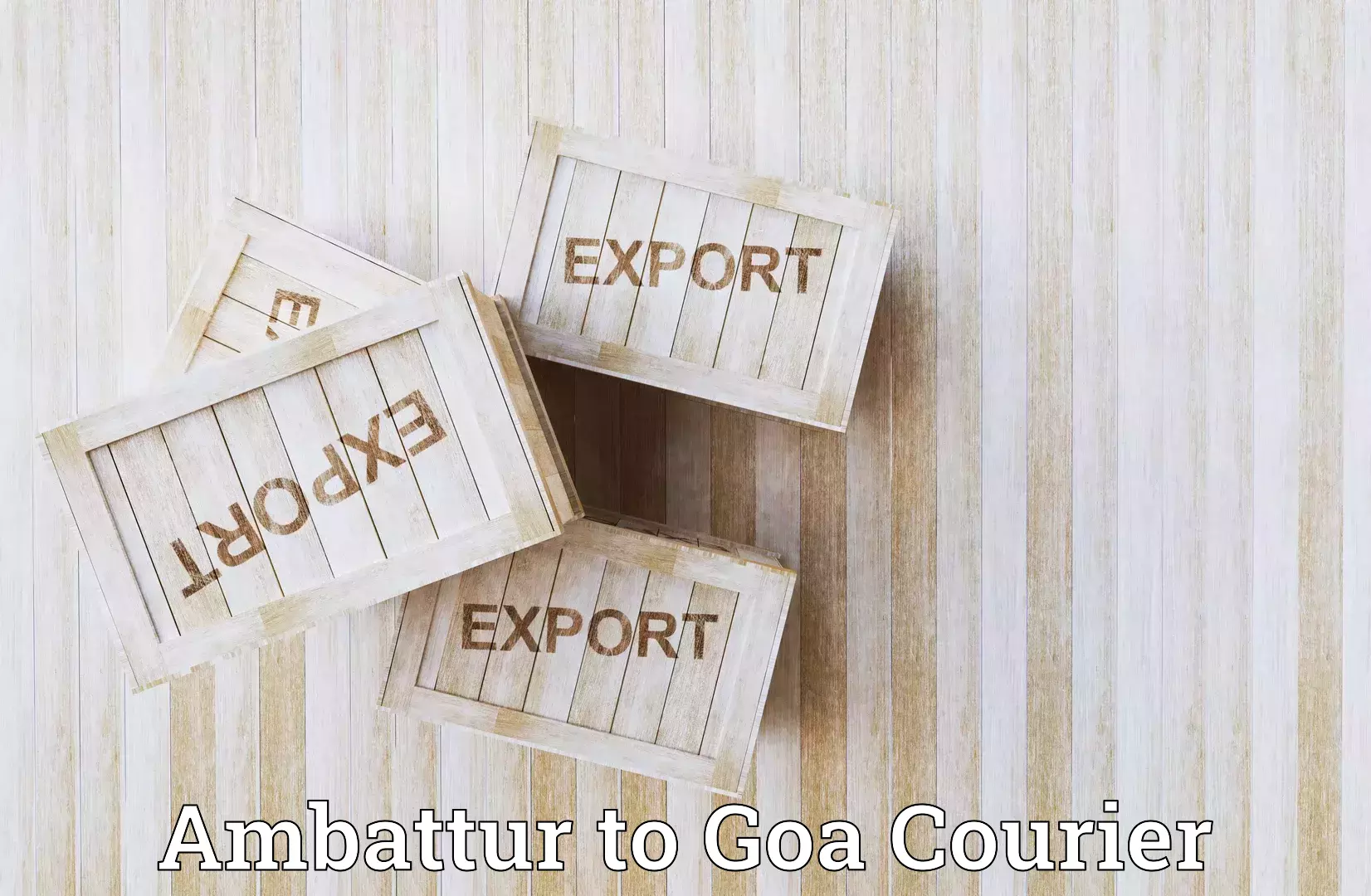 Reliable courier services Ambattur to South Goa