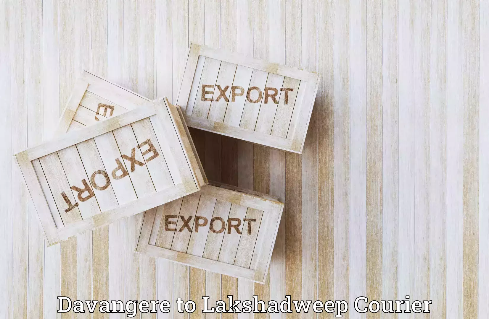 Lightweight parcel options Davangere to Lakshadweep