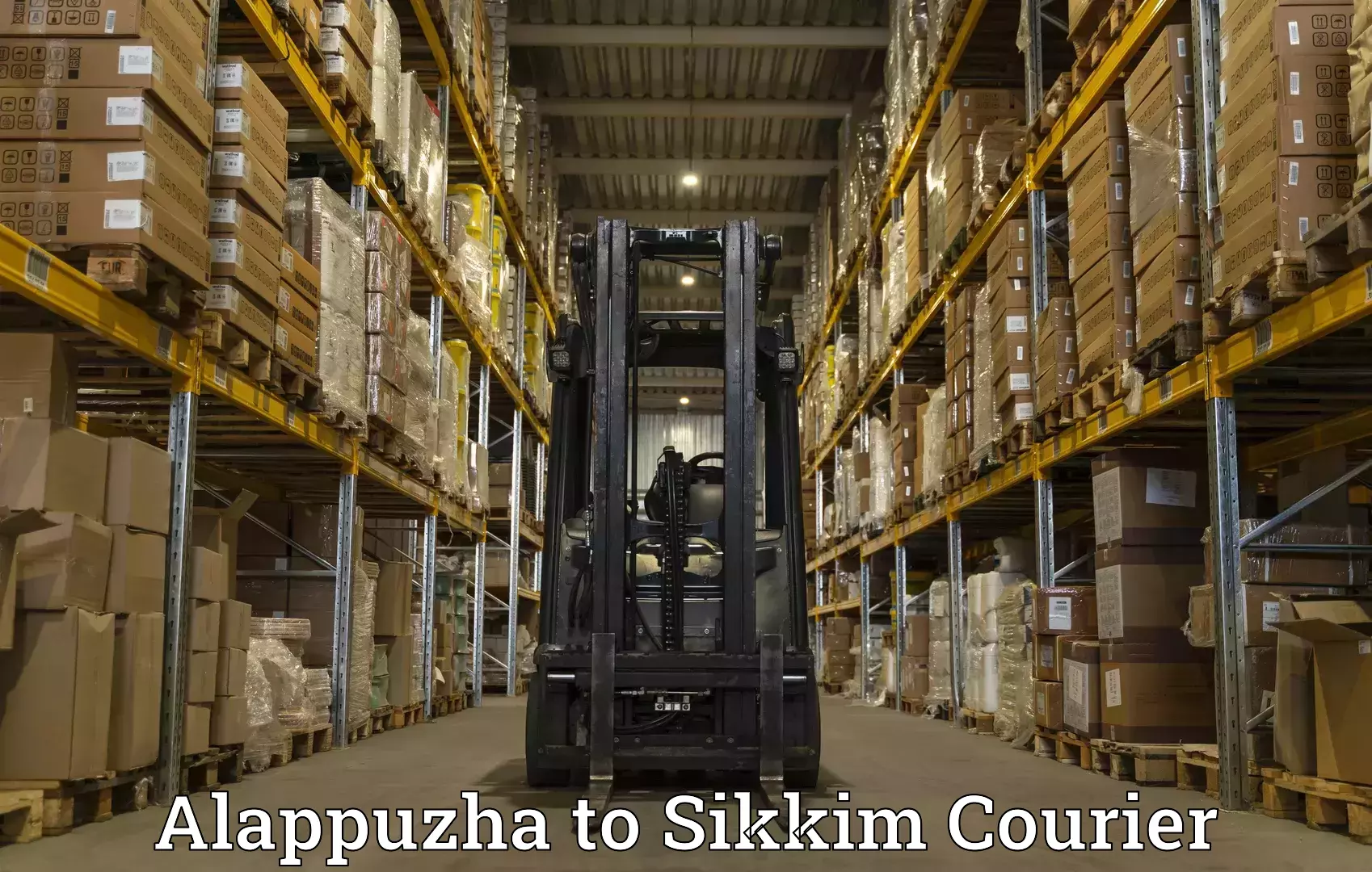24-hour courier service Alappuzha to East Sikkim