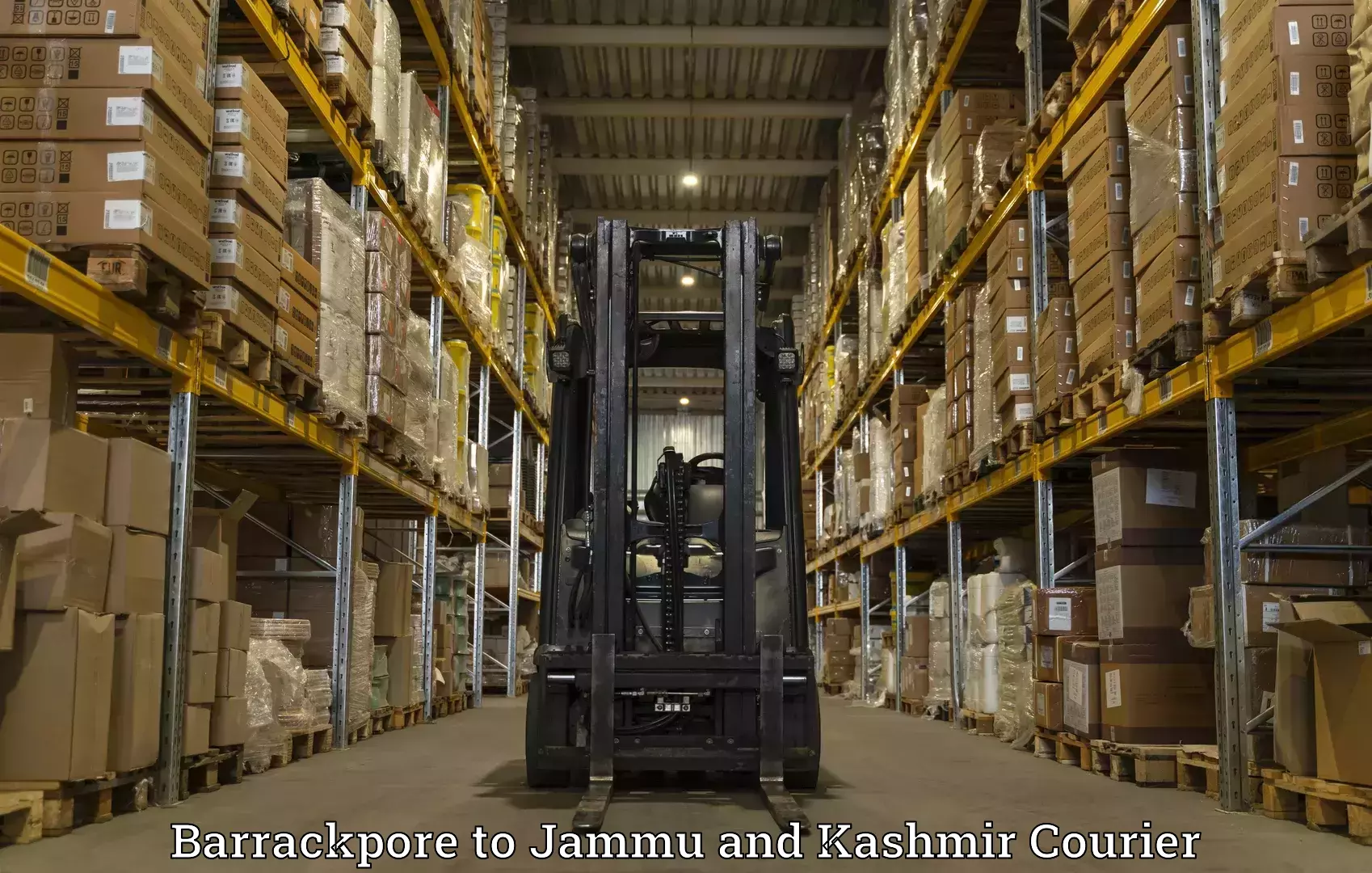 Smart parcel tracking in Barrackpore to Jammu and Kashmir