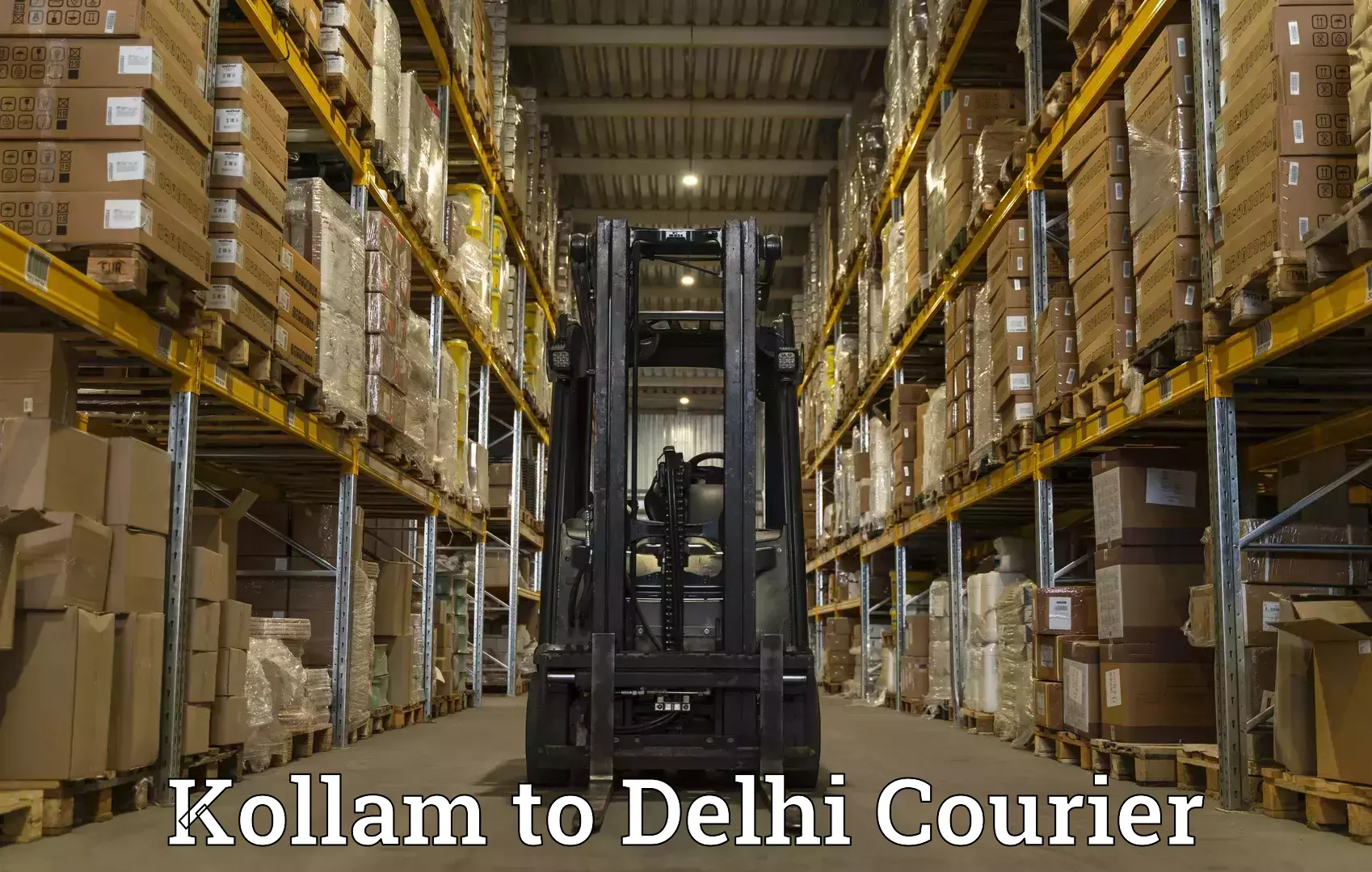 International parcel service Kollam to Delhi
