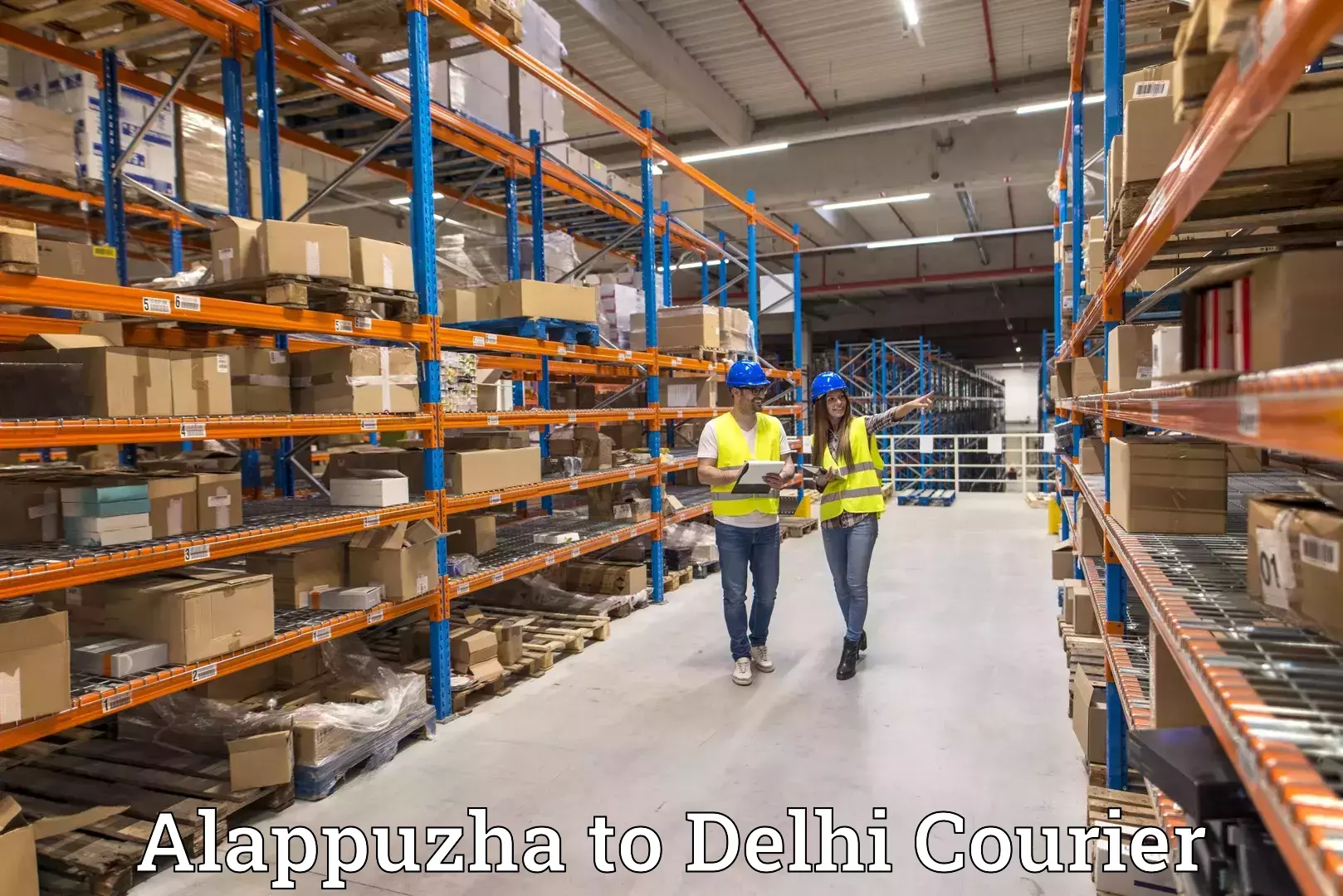 Corporate courier solutions Alappuzha to Naraina Industrial Estate