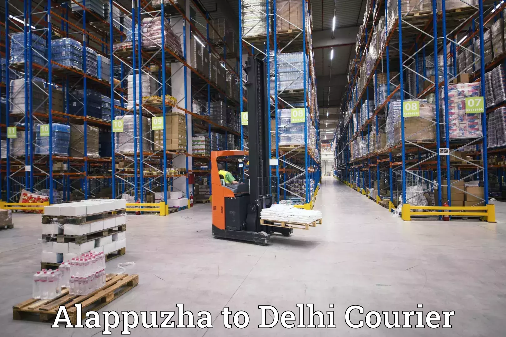 Courier insurance Alappuzha to University of Delhi