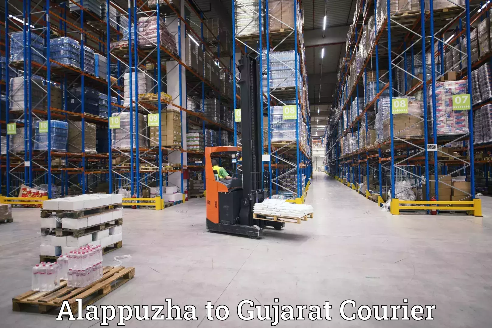 Advanced logistics management Alappuzha to Gujarat