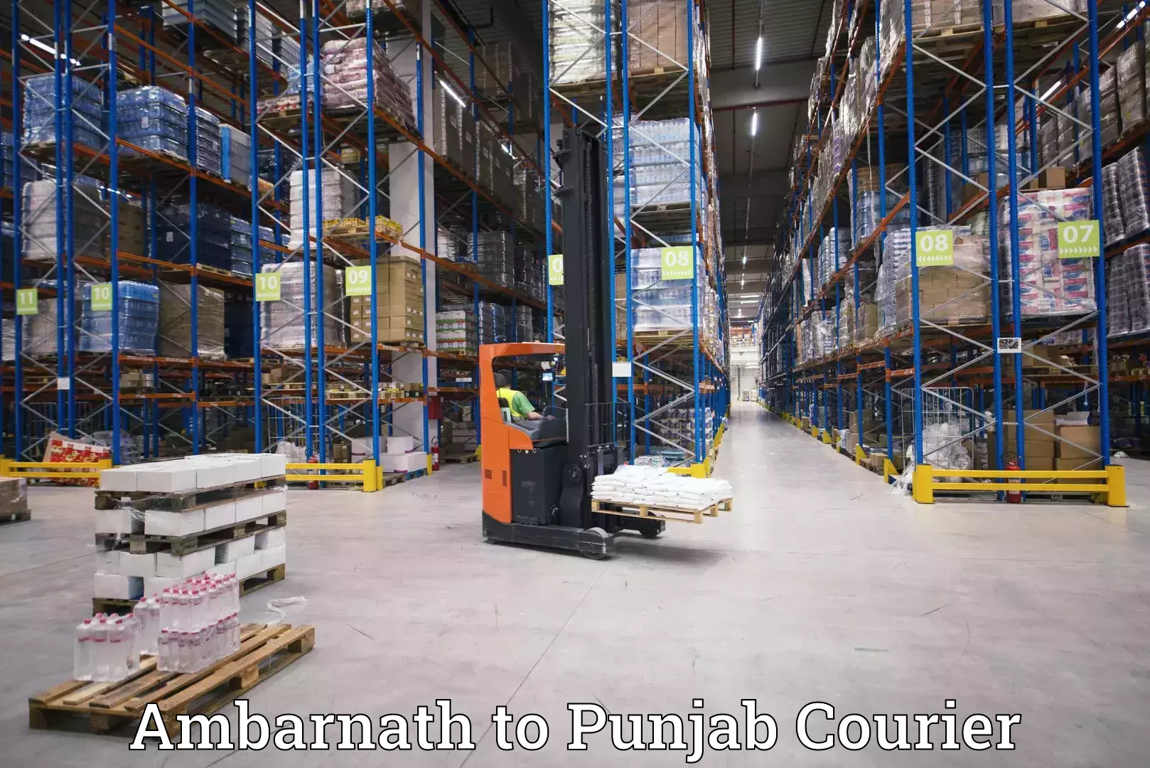 Reliable delivery network Ambarnath to Punjab