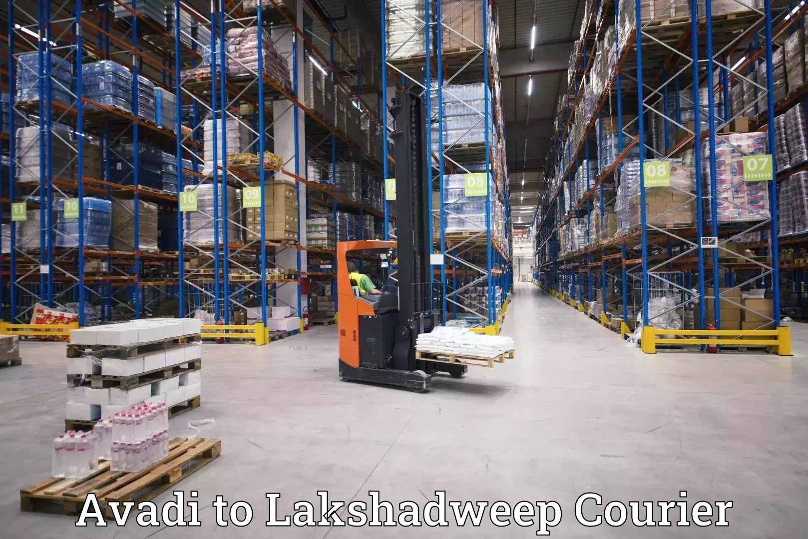 Courier tracking online Avadi to Lakshadweep