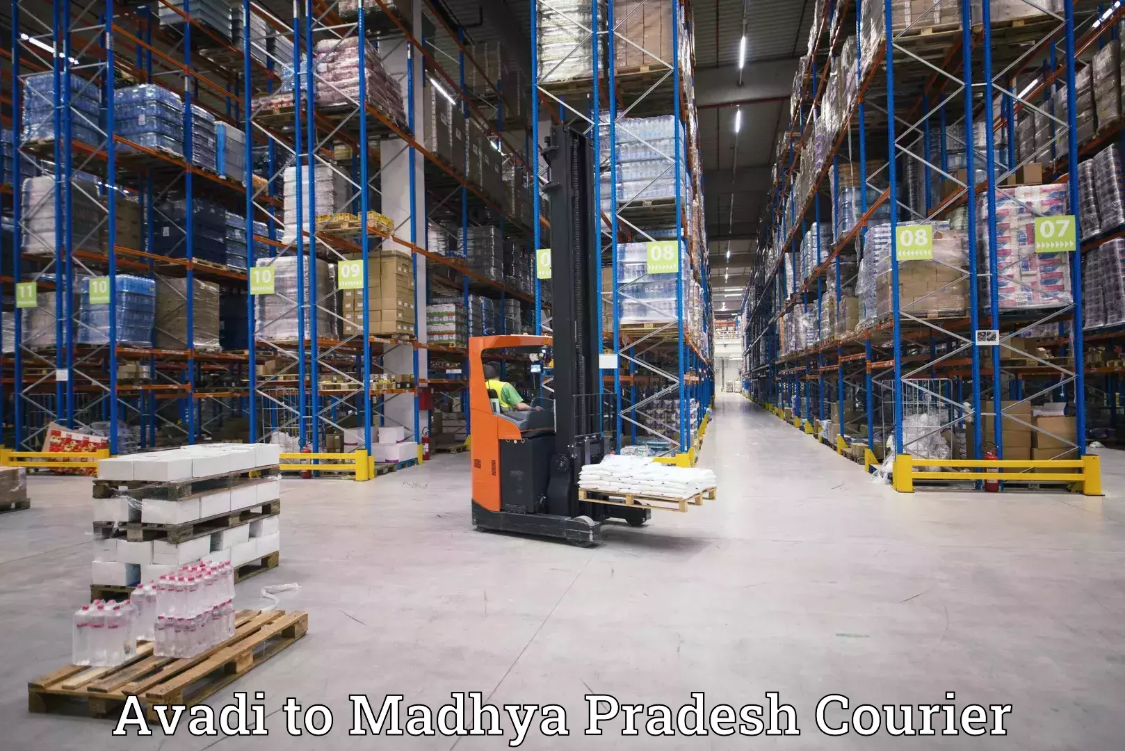Multi-national courier services Avadi to Khandwa