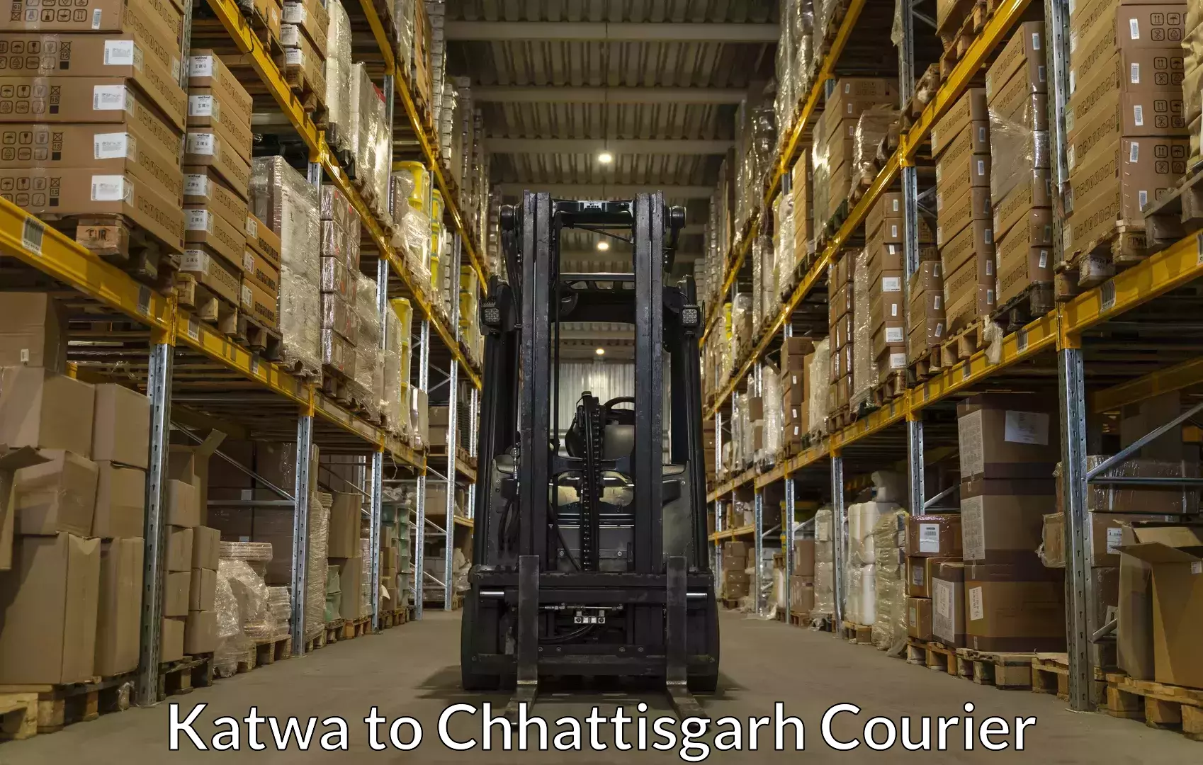 Baggage shipping experts Katwa to Sarangarh