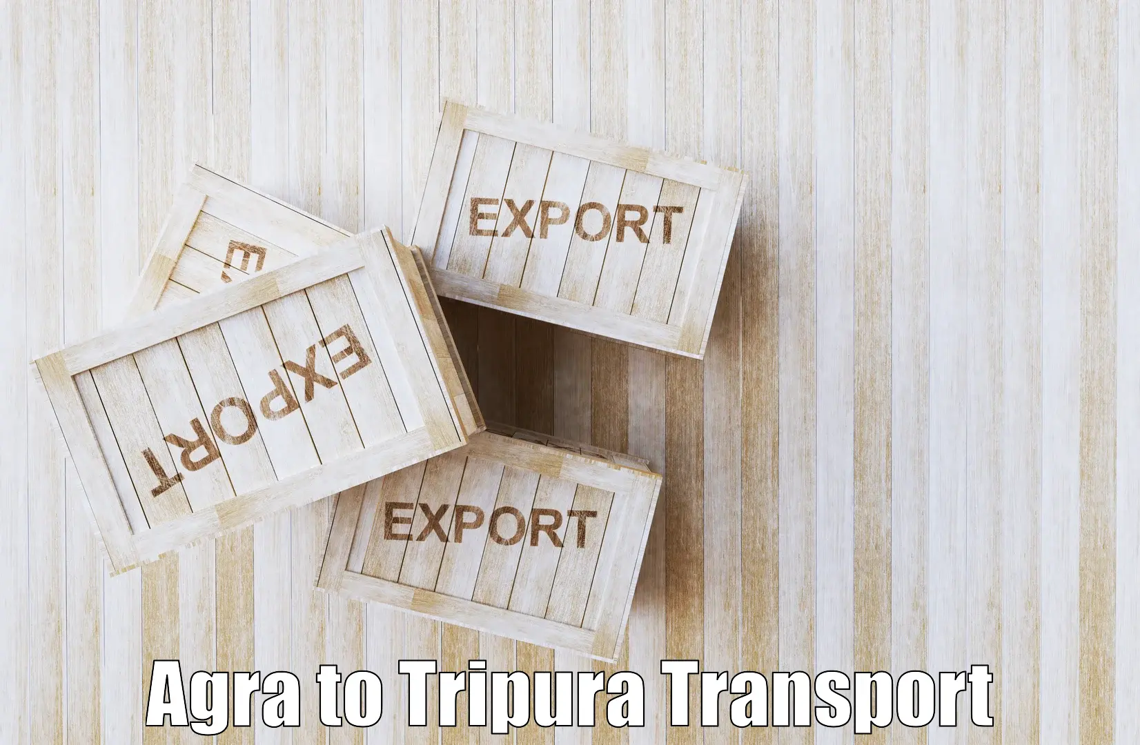 Goods transport services Agra to Tripura