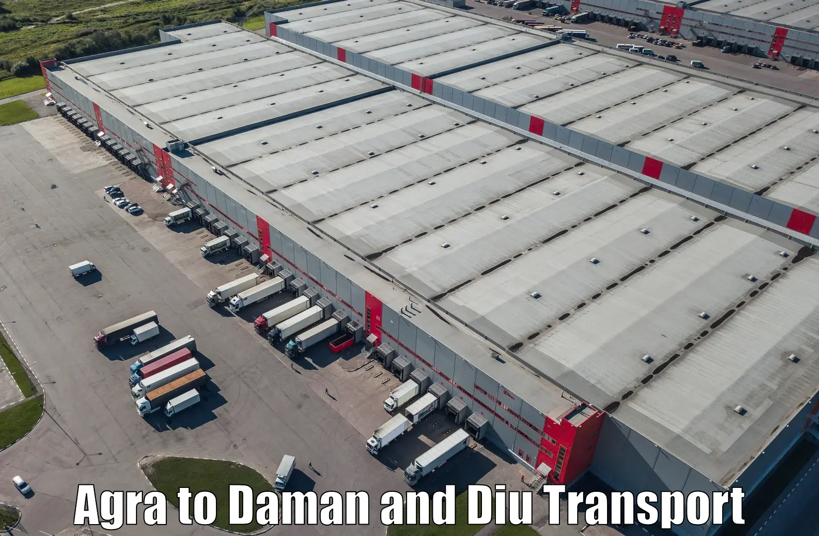 Pick up transport service Agra to Daman and Diu