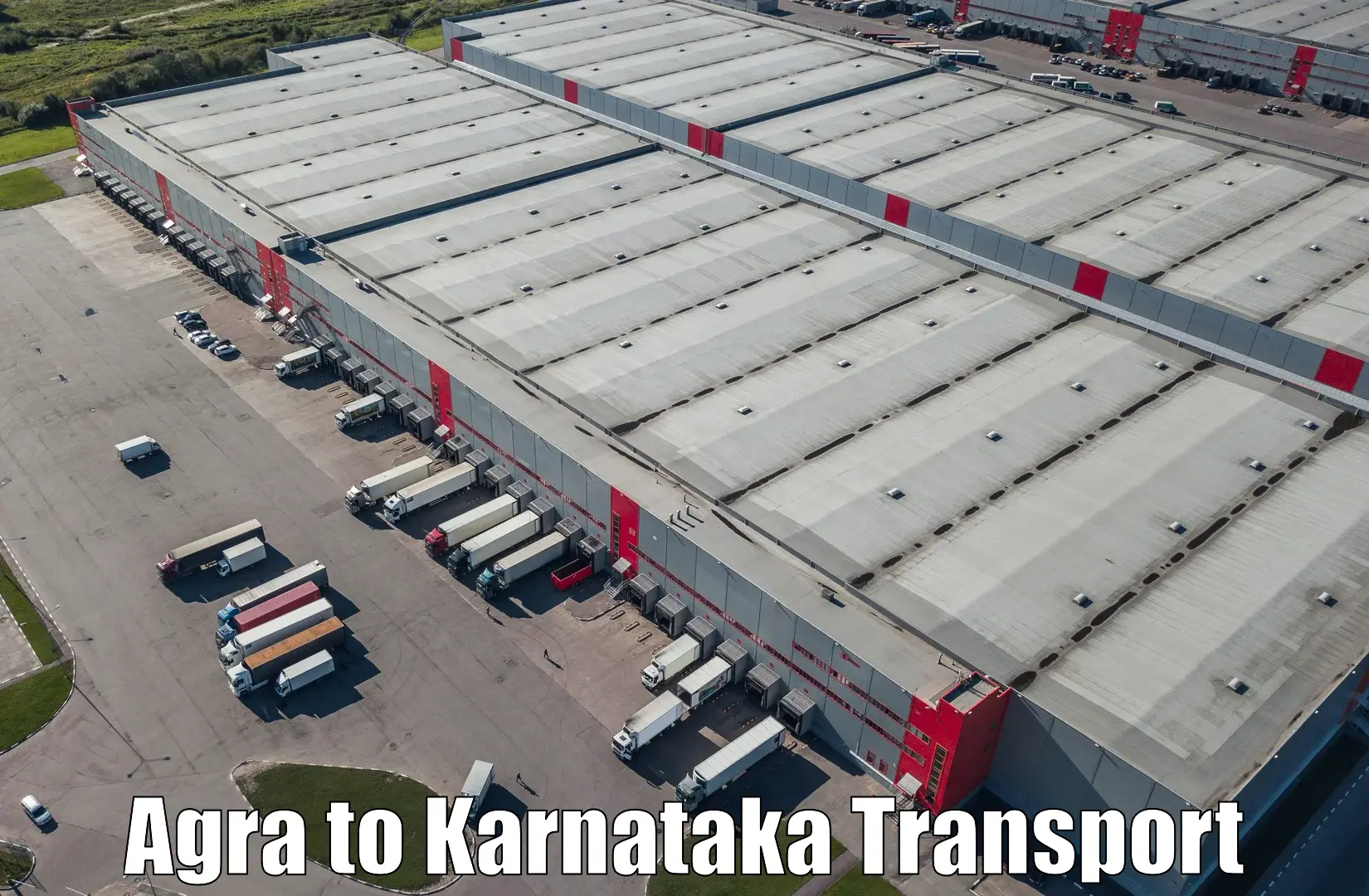 Interstate goods transport Agra to Mangalore Port