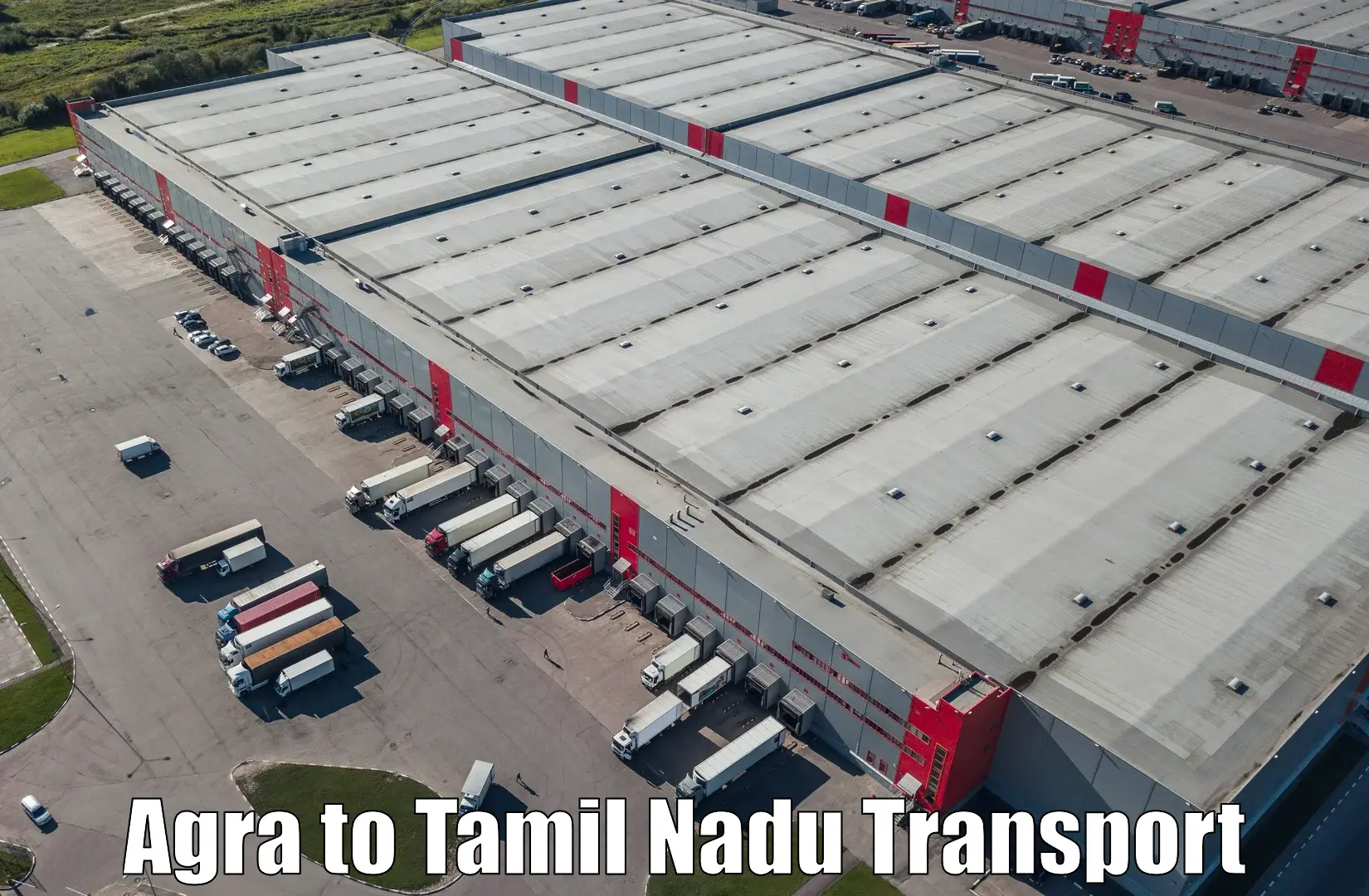 Container transportation services Agra to Tamil Nadu Agricultural University Coimbatore