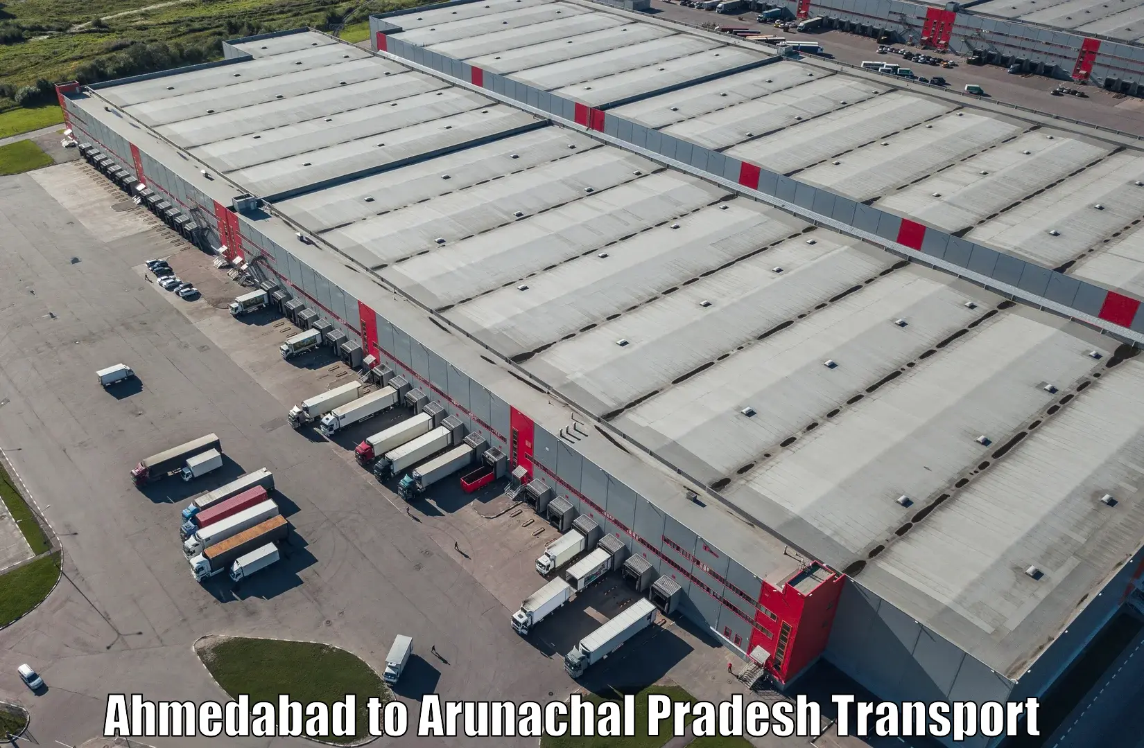 Container transport service Ahmedabad to Bomdila
