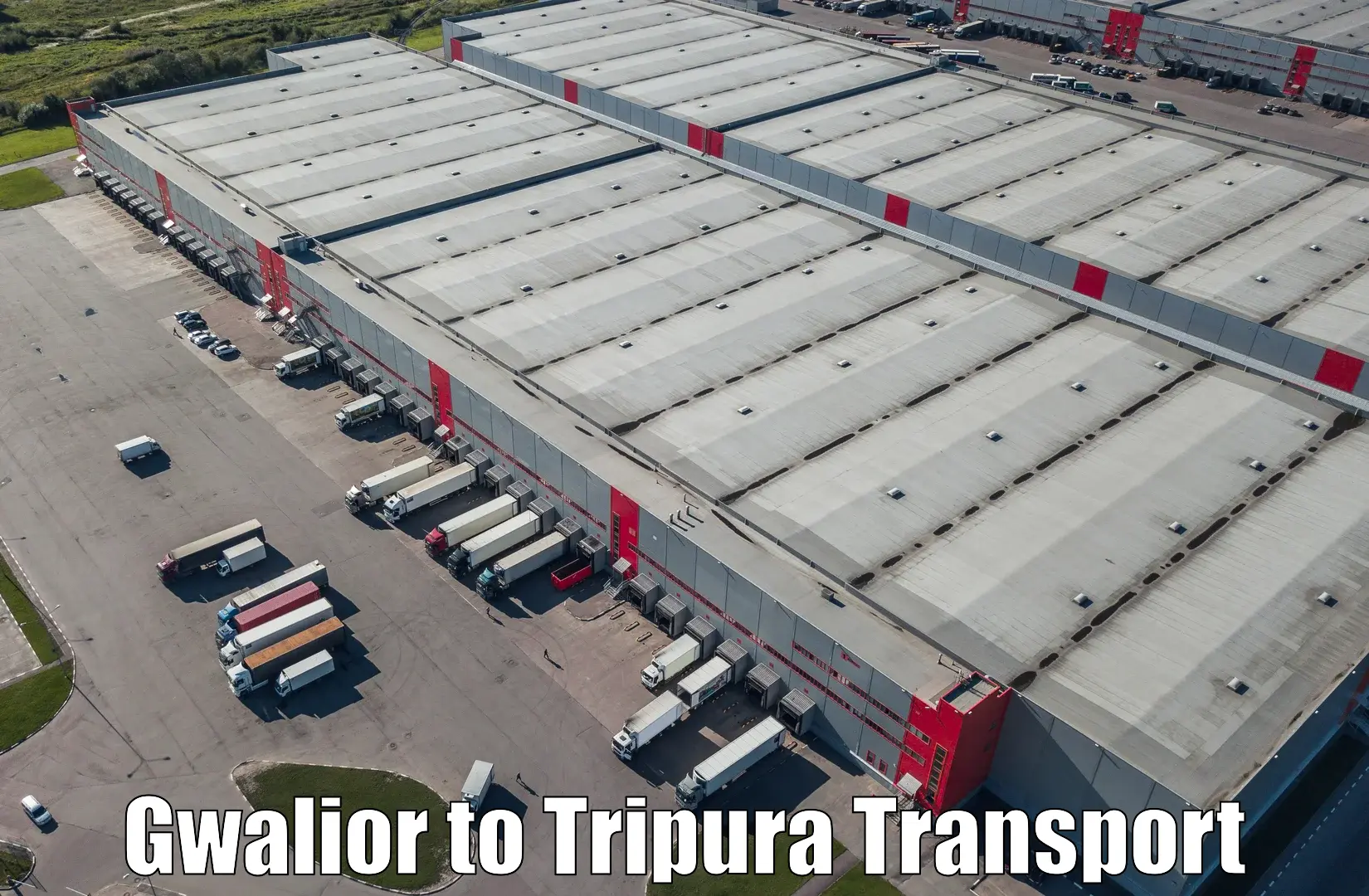 Material transport services Gwalior to North Tripura