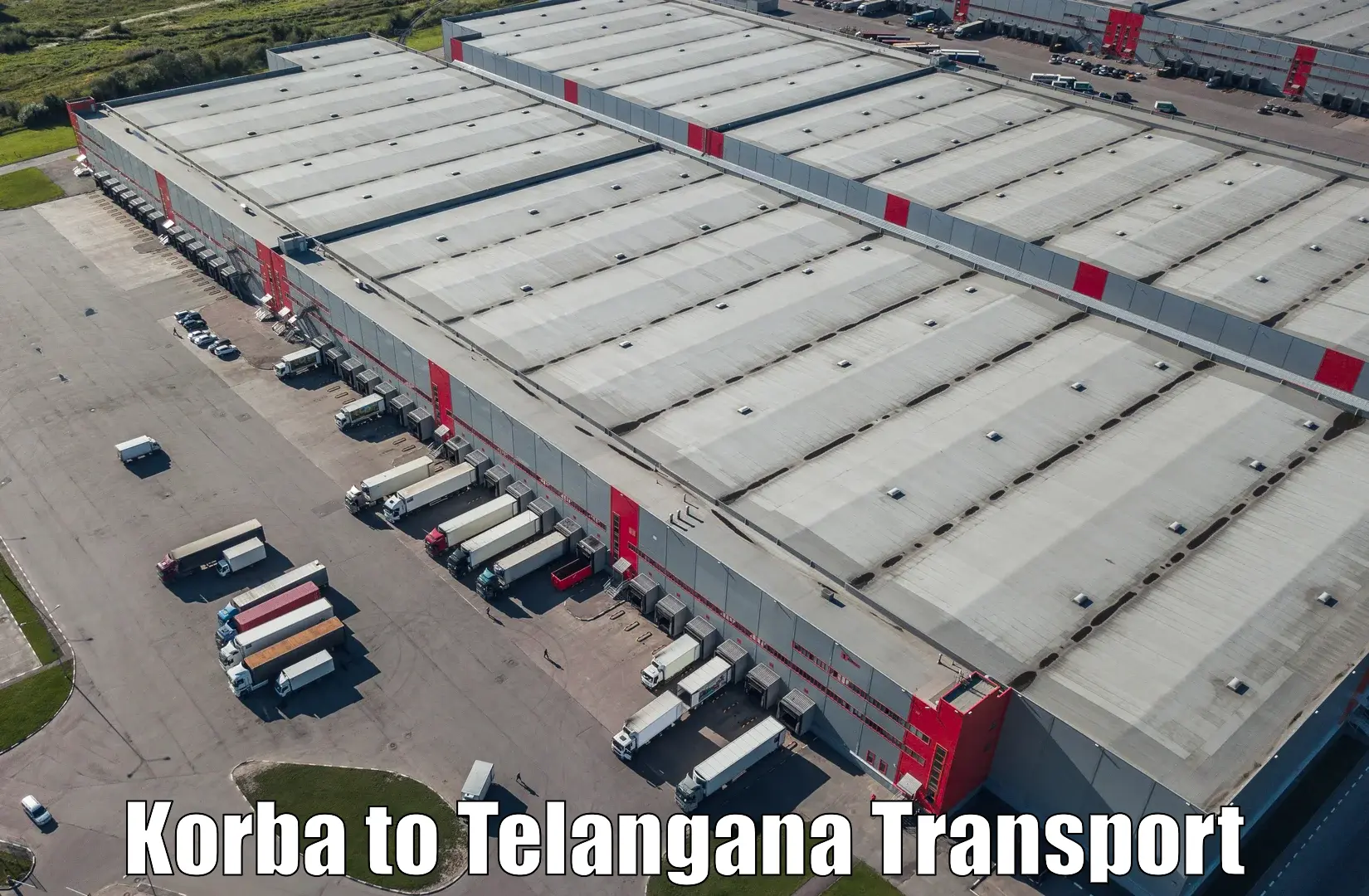 Cargo transportation services Korba to Atmakur Wanaparthy