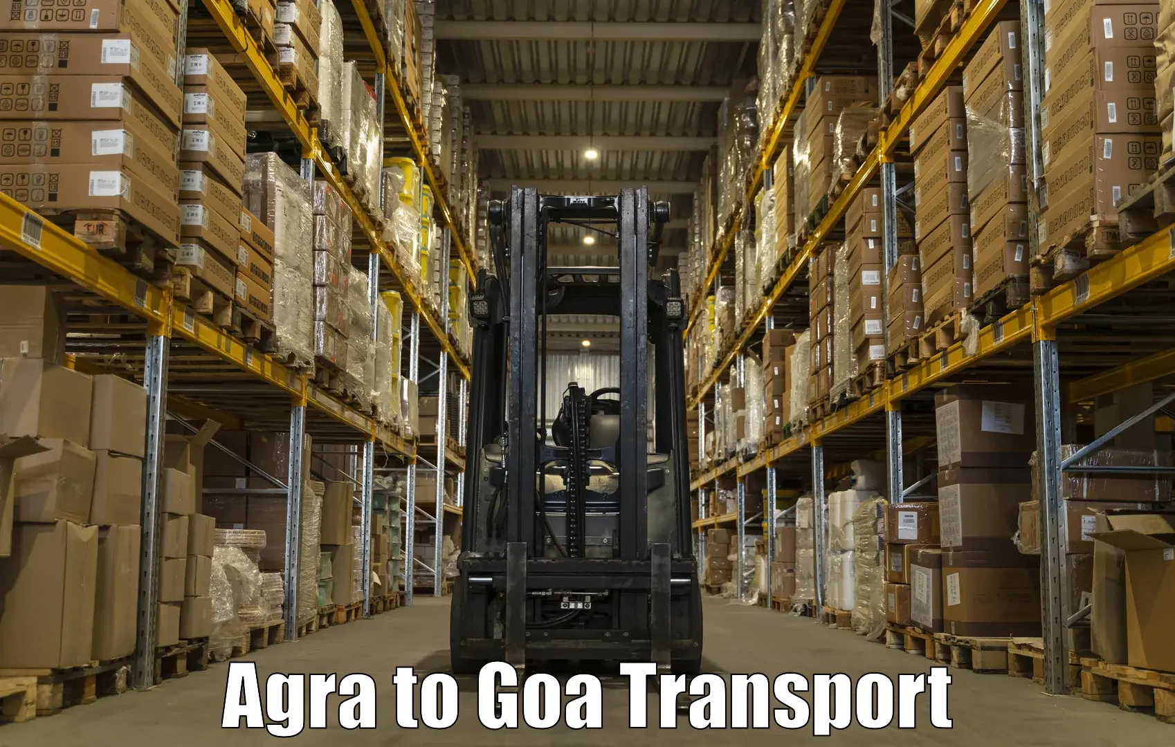 Air cargo transport services in Agra to Sanvordem