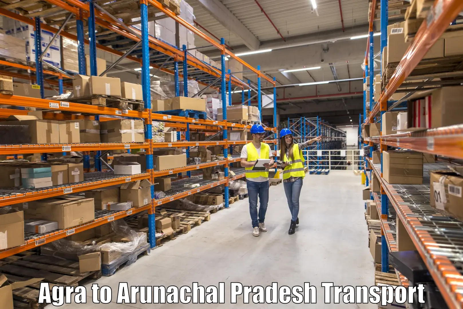 Air freight transport services in Agra to Arunachal Pradesh