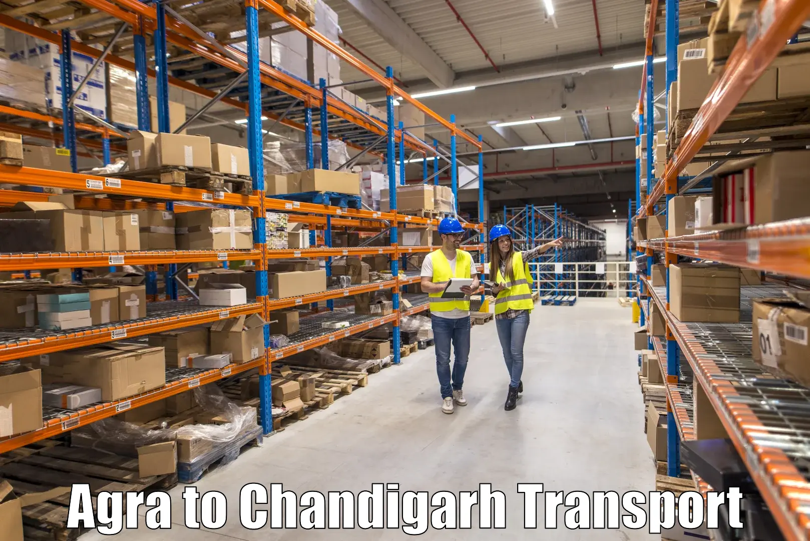 Vehicle courier services Agra to Chandigarh