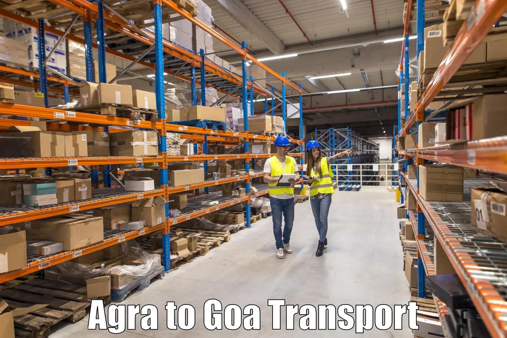 Domestic goods transportation services Agra to Bardez