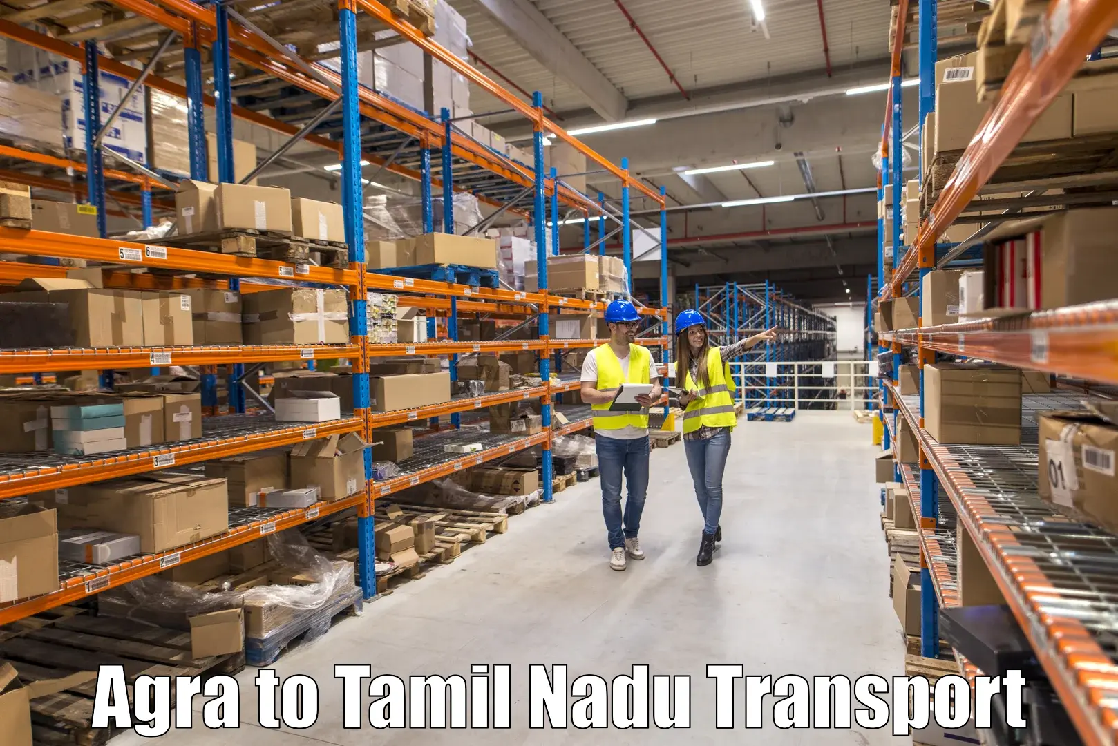 Land transport services Agra to SRM Institute of Science and Technology Chennai