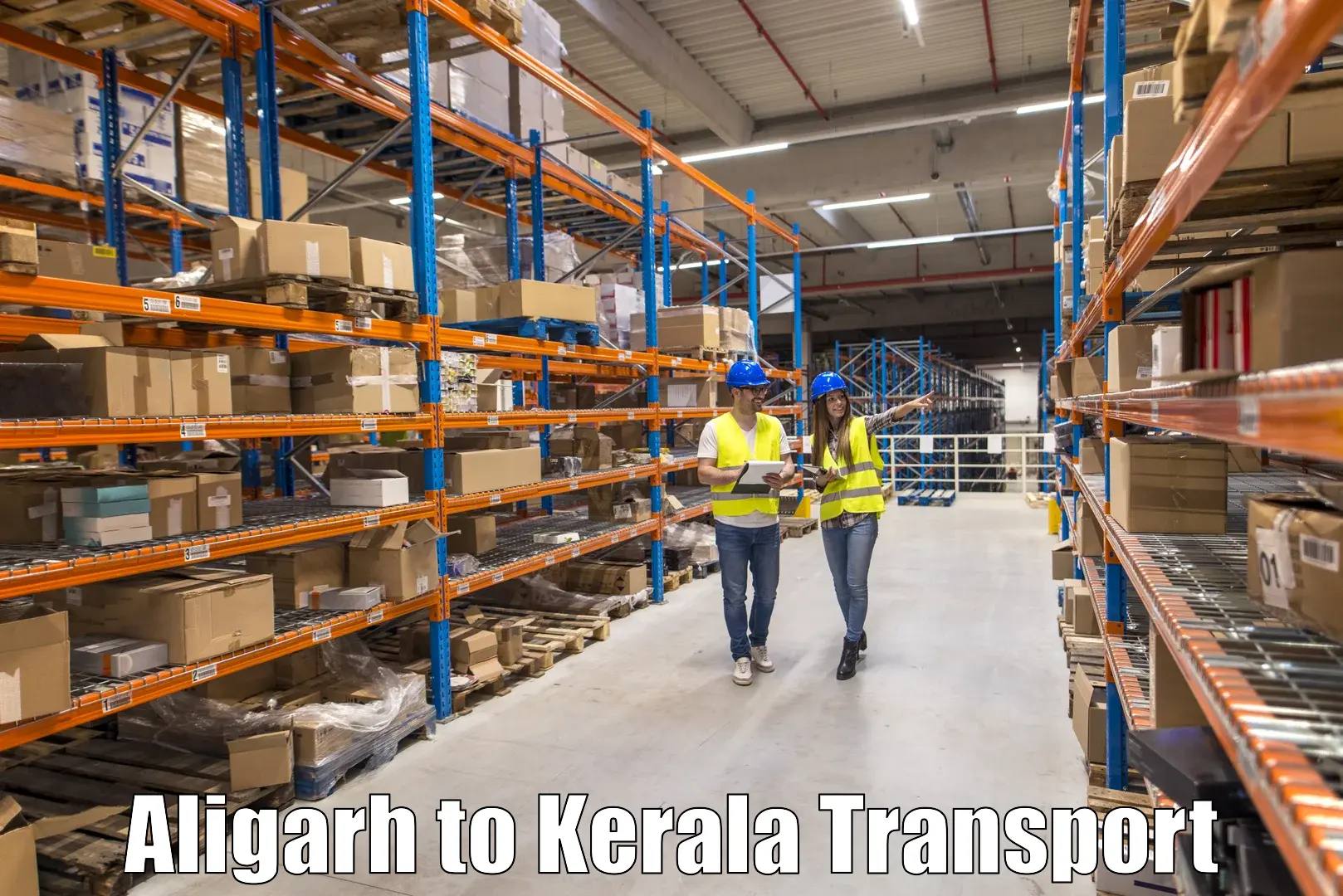 Door to door transport services Aligarh to Manjeri Kla