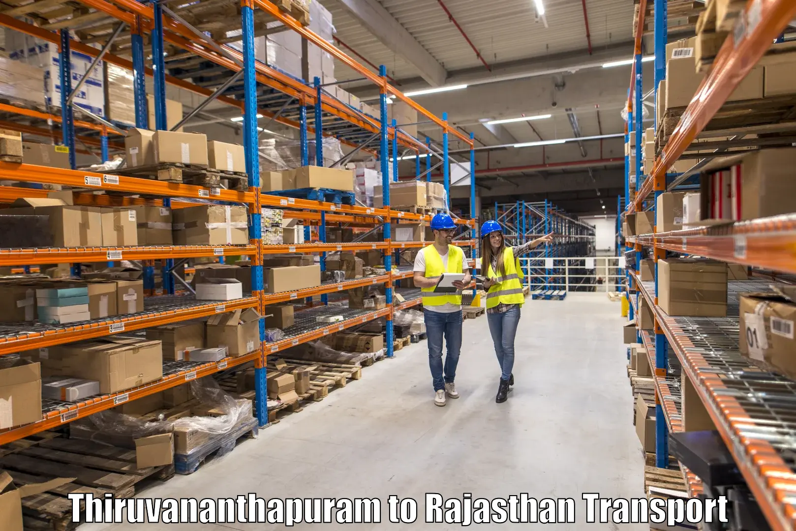 Online transport booking Thiruvananthapuram to Rajgarh Rajasthan