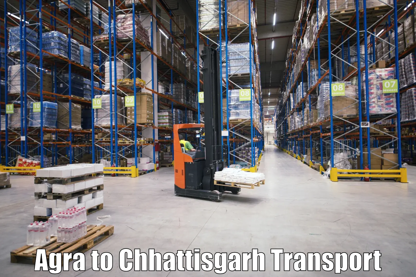 Shipping services Agra to Rajnandgaon