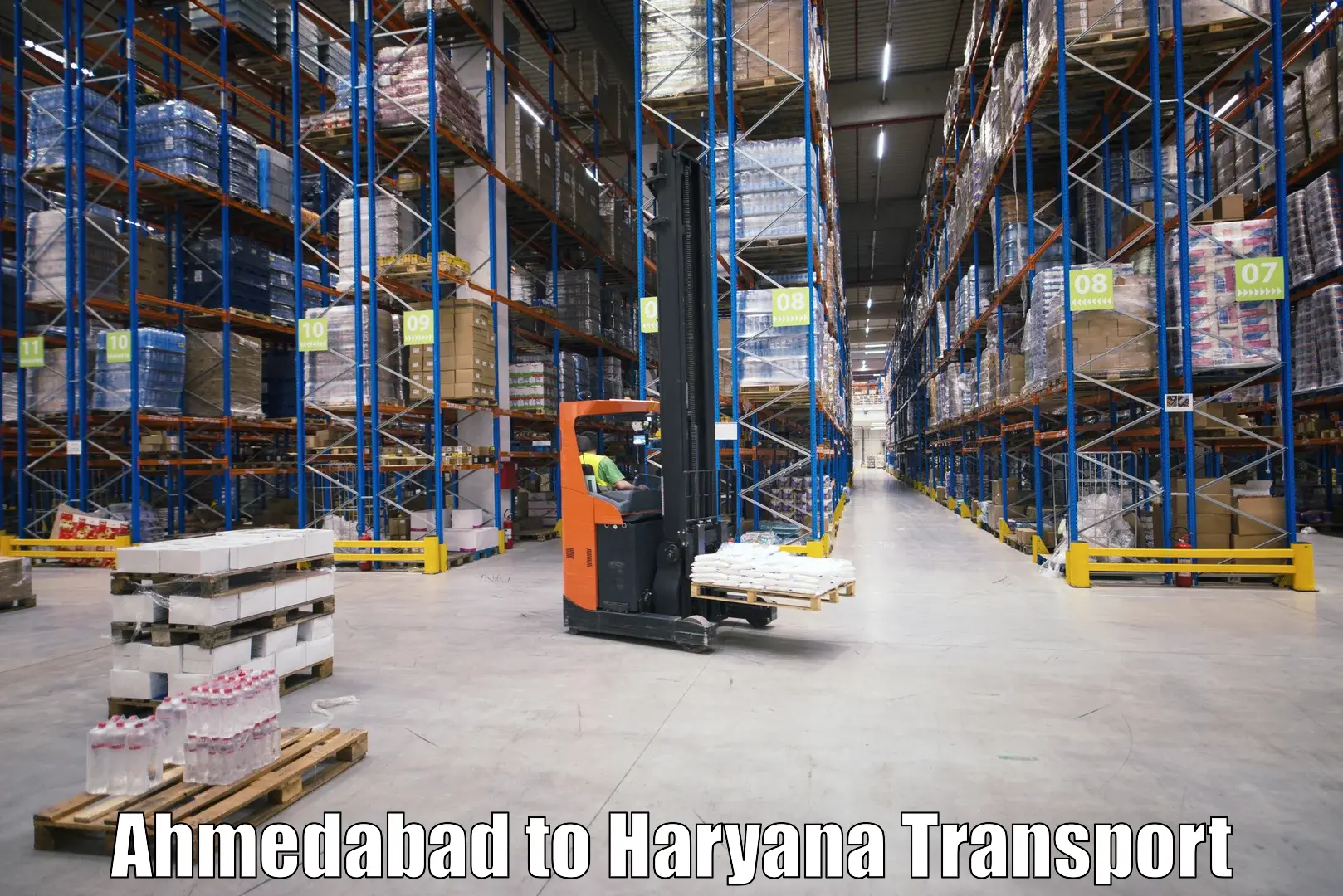 International cargo transportation services Ahmedabad to Narnaul
