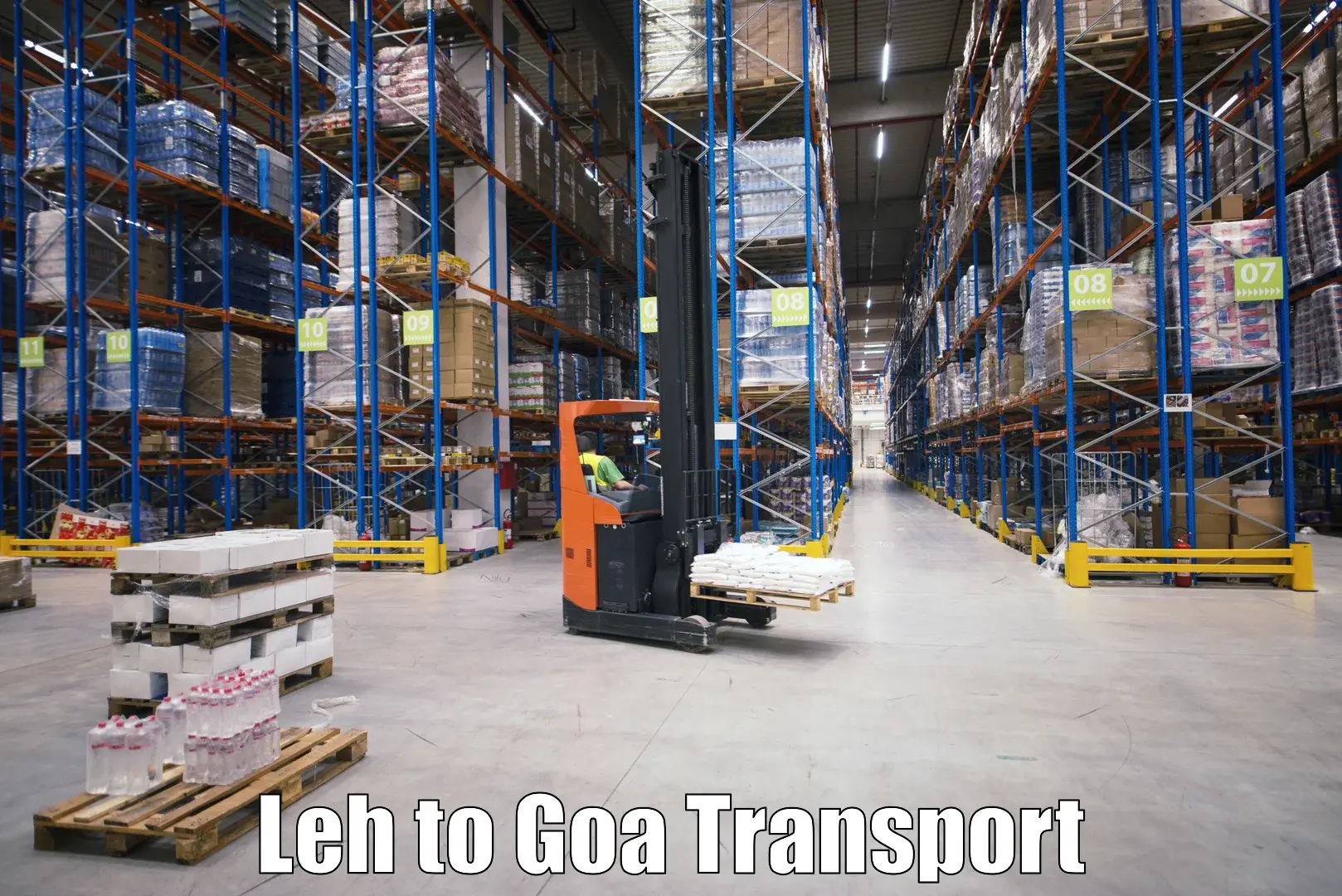 Intercity goods transport Leh to Goa