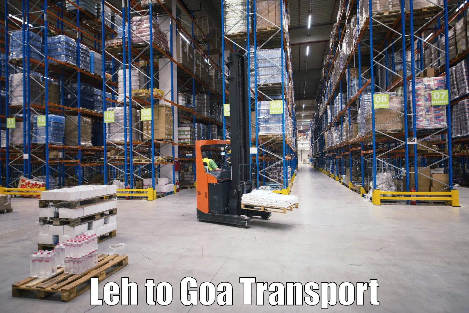 Cargo transportation services Leh to Ponda