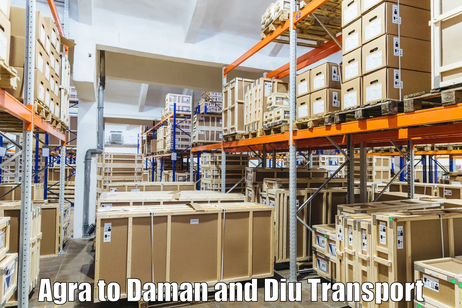 Goods delivery service Agra to Daman