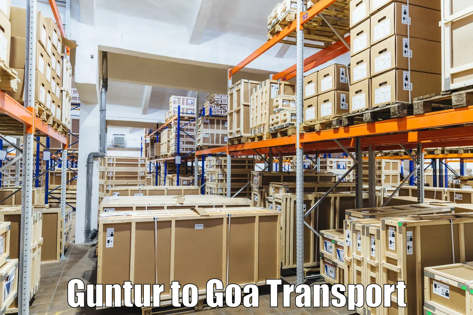 Pick up transport service Guntur to Bicholim