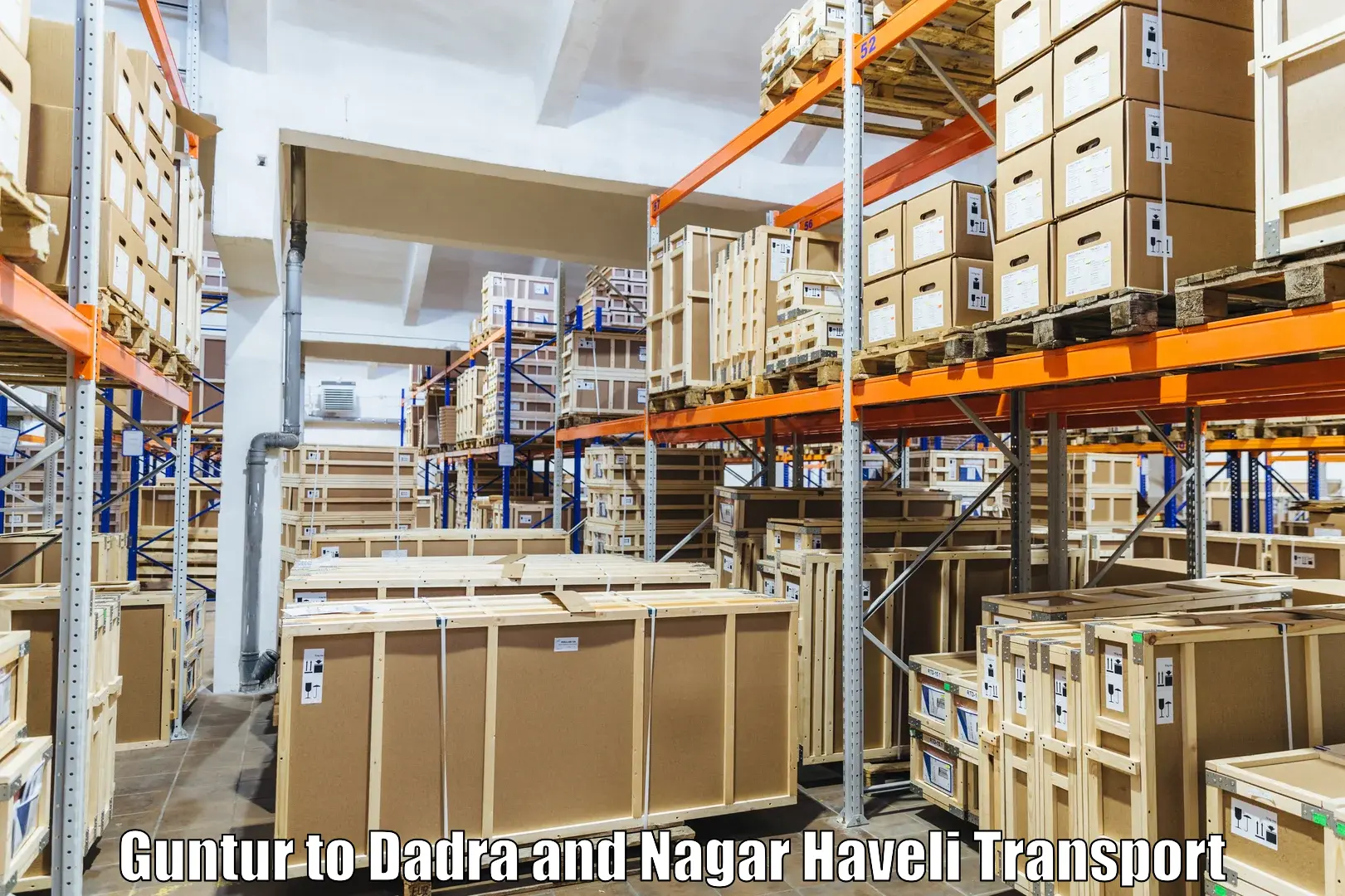 Container transport service Guntur to Dadra and Nagar Haveli